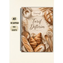 Yemek Tarif Defteri, 50 Yaprak /100 Sayfa, A5 / Tel Spiral TRF0022