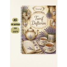 Yemek Tarif Defteri, 50 Yaprak /100 Sayfa, A5 / Tel Spiral TRF0074
