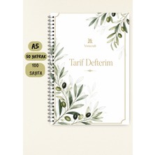 Yemek Tarif Defteri, 50 Yaprak /100 Sayfa, A5 / Tel Spiral TRF0040