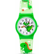 Saattino 3D Kabartmalı Dinozor Desenli Erkek Çocuk Saati Yeşil ST-304448
