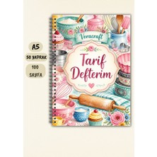 Yemek Tarif Defteri, 50 Yaprak /100 Sayfa, A5 / Tel Spiral TRF0016