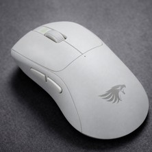 Gameagle 3 Modlu Beyaz Gaming Mouse 2.4g + Bluetooth + Kablolu Bağlantı 63G Ultra Hafif 12800 Dpı 1000Hz Ergonomik Makrolu