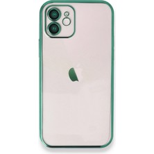 Nurton Mey Ithalat®  iPhone 12 Kılıf  Lensli Silikon - Yeşil