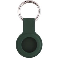 Belirtilmemiş Airtag Anahtarlıklı Silikon Kılıf A010 Darbeye Dayanıklı Kaybolmaya Karşı Tam Koruma Kolay Tak-Çıkar Apple Airtags ile Uyumlu Koruyucu Anahtarlık (Petrol Yeşil)