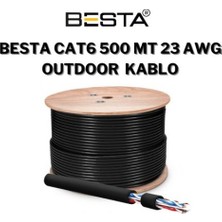 Nurton Cat6 500MT 23AWG Outdoor Siyah Ip Kamera Kablosu