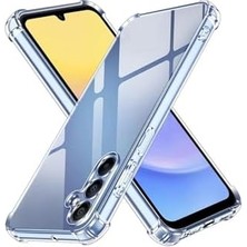 Belirtilmemiş Galaxy A15 Kapak Kamera Korumalı Airbag Antishock Köşe Korumalı Şeffaf Silikon Kılıf