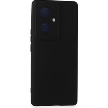 Nurton Mey Ithalat®  Vivo V29 Lite Kılıf Nano Içi Kadife Silikon - Siyah