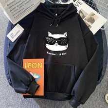 Tarzsokak Siyah Eras Turu Karma Bir Kedi Hoodies Moda Hip Hop Kawaii Ceket Ha