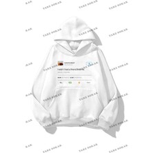 Tarzsokak Y2K Unisex Kanye Tweet Sweatshirt Kod 1579 Beyaz