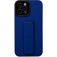 Nurton Mey Ithalat®  iPhone 12 Pro Max Kılıf Mega Standlı Silikon - Mavi