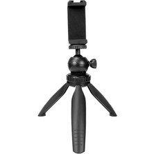 Belirtilmemiş Pocket M2T Mini Masaüstü Tripod + Telefon Tutucu | 19CM Yükseklik Ayarı, 2,5kg Taşıma Kapasitesi, 360° Döner Kafa, Kamera & Projektör Uyumlu
