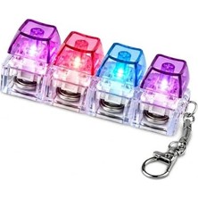 Belirtilmemiş Talky Işıklı Mini Klavye Anahtarlık, Click Sesli Mekanik Switch Fidget Oyuncak,rgb LED Işıklı Stres Giderici