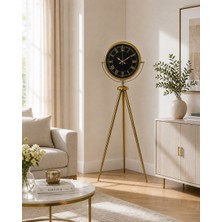 Nurton Luxury Gold Tripod Ayaklı Modern Saat