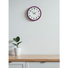 Nurton 36 cm Pembe Dekoratif Duvar Saati