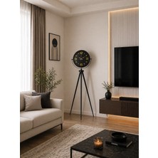 Nurton Gold Rakamlı Siyah Tripod Ayaklı Saat