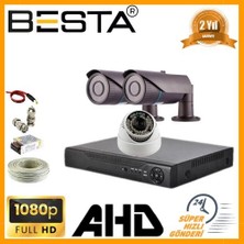 Nurton 2mp 1080P 2 Dış 1 Iç Mekan Kameralı Ahd Güvenlik Seti