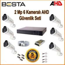 Nurton 2mp Ahd 1080P Gece Görüşlü 6 Kameralı Güvenlik Sistemi