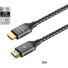 Belirtilmemiş Ultra Sertifikalı Hdmı® 2.1b Kablo - (2.1b/2.1/2.0b/2.0/1.4) 10K, 8k 60Hz, 4K 240Hz 165Hz 144Hz 120Hz 60Hz, Earc, Hdcp2.3, Hdr, D-Hdr, Dolby Vision, Dolby Atmos (2m)