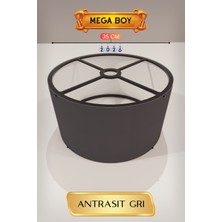 Nurton Antrasit Gri Lambader Başlığı 35 cm Mega Boy