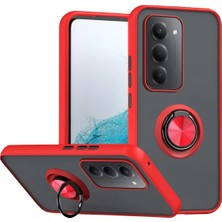 Nurton Mey Ithalat®   Redmi 15 4g Montreal Yüzüklü Silikon Kapak - Kırmızı