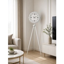 Nurton Modern Line Beyaz Tripod Ayaklı Saat