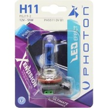 Belirtilmemiş Ampul H11 12V 55W Xen Vision (Tekli Blister) (Beyaz Işık) 6000K Pht PH5511 Dv B1