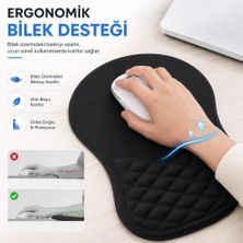 Belirtilmemiş Ergonomik Premium Bilek Destekli Mouse Pad – Kaymaz Tabanlı Mouse Altlığı, Ofis ve Ev Kullanımı Için Konforlu Bilek Destekli Fare Pedi, Siyah