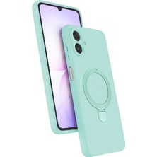 Nurton Mey Ithalat®  Samsung Galaxy A07 4g Regal Magsafe Standlı Kapak - Su Yeşili