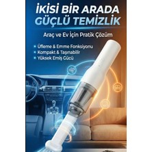 Carlburn Özel Üretim Taşınabilir USB Kablosuz 6000PA Vakum Çift Mod El Tipi Şarjlı Mini Araç Içi Süpürge