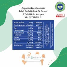 Belirtilmemiş Organik Bebek Gece Maması Tahıl Bazlı B1 Vitaminli Ek Gıda 3 Tahıl Unlu Karışım 250GR