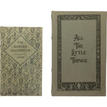 Belirtilmemiş Creative Co-Op Mdf ve Kanvas Kitap, 2'li Set All The Little Things Saklama Kutusu, Doğal, 2