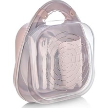 Belirtilmemiş 4 Kişilik 22 Parça Piknik Seti Pudra MRD473
