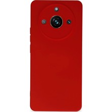 Nurton Mey Ithalat®  Realme 11 Pro Kılıf Nano Içi Kadife Silikon - Kırmızı