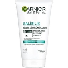 Belirtilmemiş Saf & Temiz Salisilik Sivilce Görünümü Karşıtı 3'ü 1 Arada (Beyaz Kil, Salisilik Asit, Niasinamid)