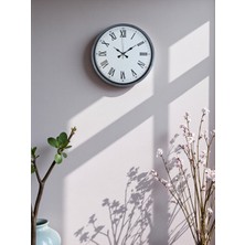 Nurton 36 cm Gri Roma Rakamlı Duvar Saati