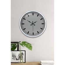 Nurton 40 cm Metal  Beyaz Modern Duvar Saati