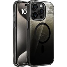 Belirtilmemiş iPhone 15 Pro Için Shinemag Serisi Magsafe ile Uyumlu Göz Alıcı ve Şık Metalize Arka Tasarım Yüksek Kalite Materyal Premium Hybrid Kılıf Kapak (Siyah, 15 Pro)