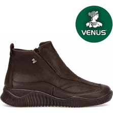 Venüs Kimsita Hakiki Deri Kaymaz Düz Taban Ortopedik Kadın Bot