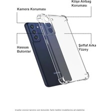 Belirtilmemiş Galaxy A56 Kapak Kamera Korumalı Airbag Antishock Köşe Korumalı Şeffaf Silikon Kılıf