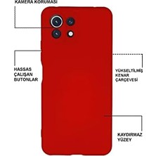 Belirtilmemiş Xiaomi Mi 11 Lite ile Uyumlu Kapak Kamera Korumalı Içi Kadife Lansman Silikon Kılıf - Siyah