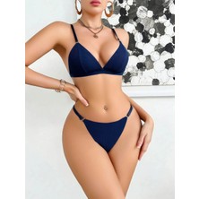 Liyuza Kadın Lacivert Sütyen Kilot Takımı 5185