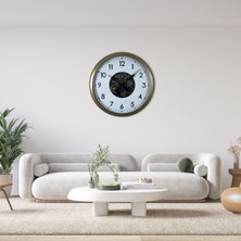 Nurton Vintage 60 cm Çarklı Modern Duvar Saati