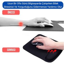 Belirtilmemiş Ergoplus Bilek Destekli Mouse Pad Ergonomik Mousepad Kaymaz Taban Bilek Koruyucu, Ofis Oyun Bilgisayar Mouse Altlığı Siyah