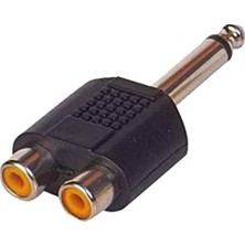 Belirtilmemiş 6.3 mm Mono Rca Çevirici 2 Rca Gitar Jack Çevirici 2x Rca 6.3 mm Mono Jack
