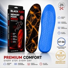 Black Flex Perfect Fit Ark Destekli Siyah Gold Volt Erkek Memory Foam Darbe Emici Hafızalı Iç Tabanlık 41-46 Numaraya Göre Kolay Kesilebilir