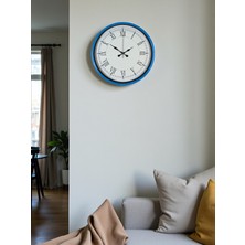 Nurton 36 cm Mavi Roma Rakamlı Duvar Saati