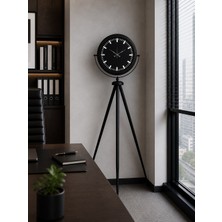Nurton Siyah Lüks Sade Tripod Ayaklı Saat