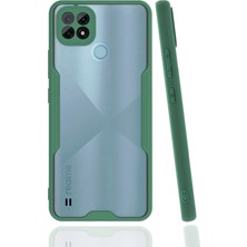 Nurton Mey Ithalat®  Realme C21 Kılıf Platin Silikon - Yeşil
