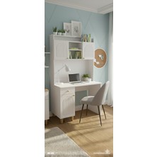 Adahome Çalışma Masası Bohem 3 Kapaktek Çekmece Beyaz