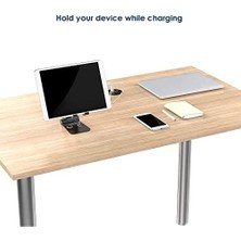 Belirtilmemiş Tok Alüminyum Stand Çok Işlevli Döner Tablet Pc Akıllı Telefon Standı Mini Boy Masaüstü Stand Katlanabilir Cep Telefonu Evrensel Telefon Tutucu L9688 Siyah